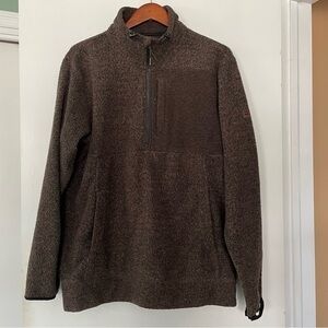 Men’s Billabong A/Div Boundary Mock Half Zip Pullover Fleece Size XL Brown